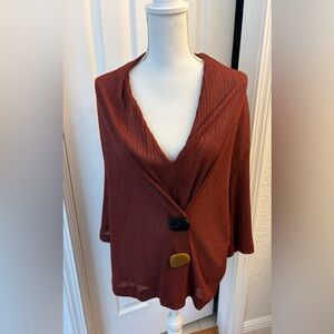 Zara Rust Cardigan with Button Accents